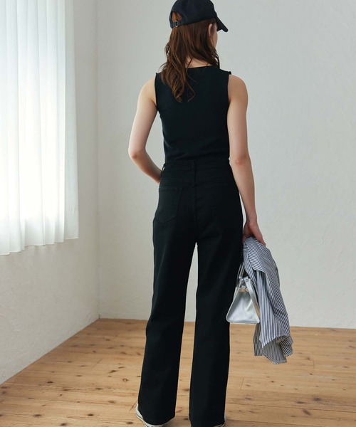 Edit Sheen(エディットシーン)の「ミラクルストレッチカラーツイルストレートパンツ(デニムパンツ・レディース・ピンク/ベージュ/ブラック・S/M/L)」の15枚目の写真