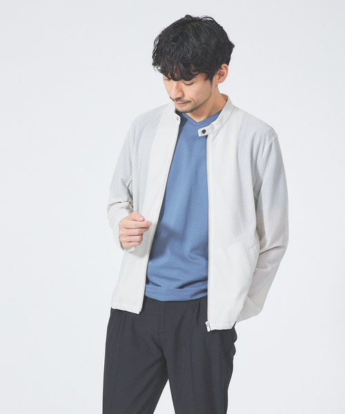 ABAHOUSE GRAY(アバハウスグレイ)の「【マイクロ鹿の子】シルケット Vネック Tシャツ(Tシャツ/カットソー・メンズ・ブルー/グリーン/ネイビー/ブラック/ホワイト/グレイッシュベージュ・46/48/50)」の13枚目の写真