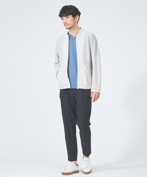ABAHOUSE GRAY(アバハウスグレイ)の「【マイクロ鹿の子】シルケット Vネック Tシャツ(Tシャツ/カットソー・メンズ・ブルー/グリーン/ネイビー/ブラック/ホワイト/グレイッシュベージュ・46/48/50)」の14枚目の写真