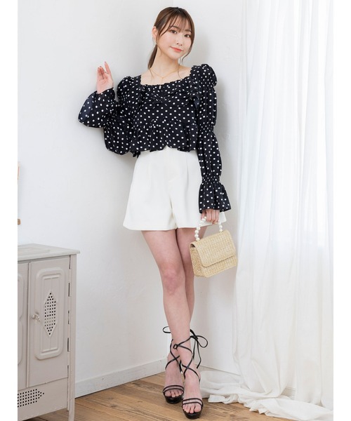 DURAS（デュラス）の「タックショートパンツ（その他パンツ・レディース・ホワイト/パープル/ブラック・MEDIUM/SMALL）」の4枚目の写真