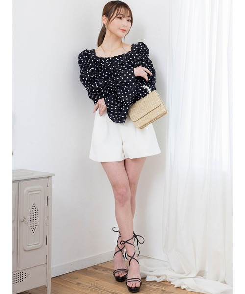 DURAS（デュラス）の「タックショートパンツ（その他パンツ・レディース・ホワイト/パープル/ブラック・MEDIUM/SMALL）」の6枚目の写真