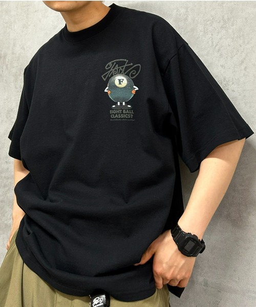 WHO'S WHO gallery(フーズフーギャラリー)の「COOPER FACTビリヤードフォトビッグTEE(Tシャツ/カットソー・レディース・ブラック/ホワイト/ベージュ/ネイビー/チャコールグレー・FREE)」の2枚目の写真