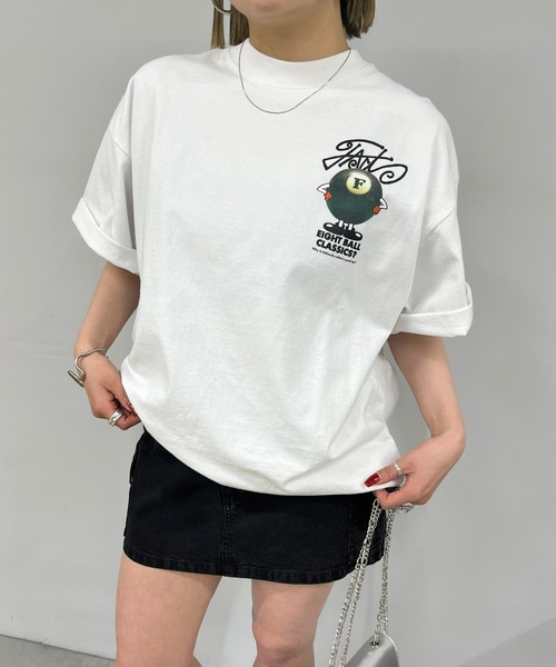 WHO'S WHO gallery(フーズフーギャラリー)の「COOPER FACTビリヤードフォトビッグTEE(Tシャツ/カットソー・レディース・ブラック/ホワイト/ベージュ/ネイビー/チャコールグレー・FREE)」の6枚目の写真