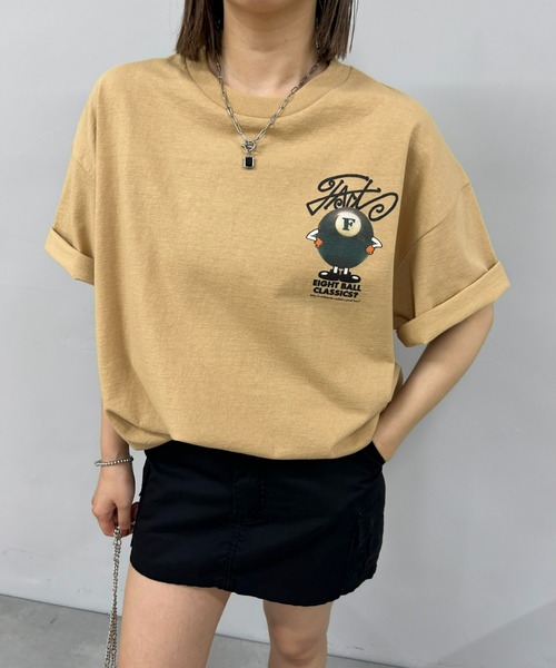 WHO'S WHO gallery(フーズフーギャラリー)の「COOPER FACTビリヤードフォトビッグTEE(Tシャツ/カットソー・レディース・ブラック/ホワイト/ベージュ/ネイビー/チャコールグレー・FREE)」の14枚目の写真