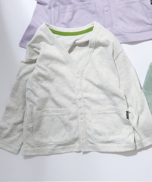 BREEZE（ブリーズ）の「ＵＶカットカーディガン（カーディガン/ボレロ・キッズ・ラベンダー/アイボリー/ミント/ブラウン/ブラック・100/110/140/80/120/130/90）」の2枚目の写真