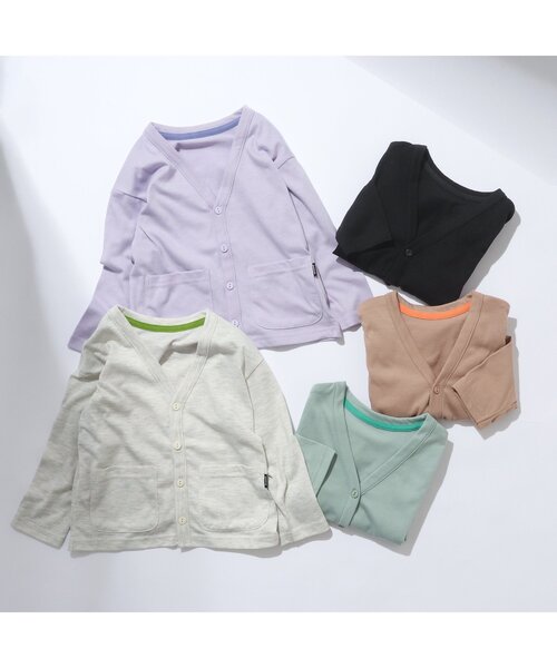 BREEZE（ブリーズ）の「ＵＶカットカーディガン（カーディガン/ボレロ・キッズ・ラベンダー/アイボリー/ミント/ブラウン/ブラック・100/110/140/80/120/130/90）」の6枚目の写真