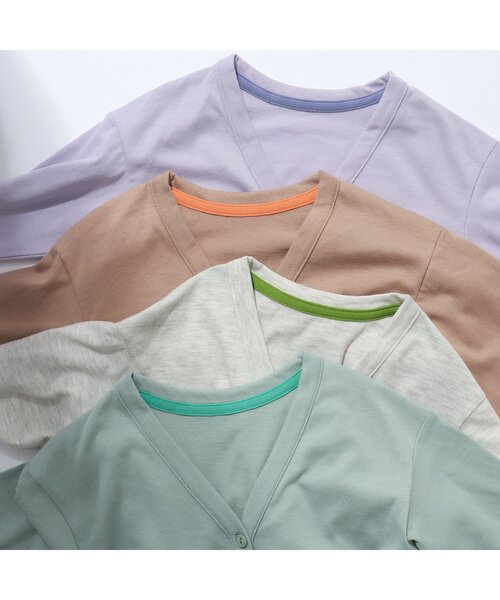 BREEZE（ブリーズ）の「ＵＶカットカーディガン（カーディガン/ボレロ・キッズ・ラベンダー/アイボリー/ミント/ブラウン/ブラック・100/110/140/80/120/130/90）」の7枚目の写真