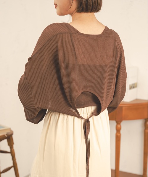 Ambre Neige(アンブルネージュ)の「【セットアイテム】シアーキャミ&ボレロセット/WEB/EC限定商品(アンサンブル・レディース・ダークブラウン/ピンク/アイボリー・FREE)」の17枚目の写真