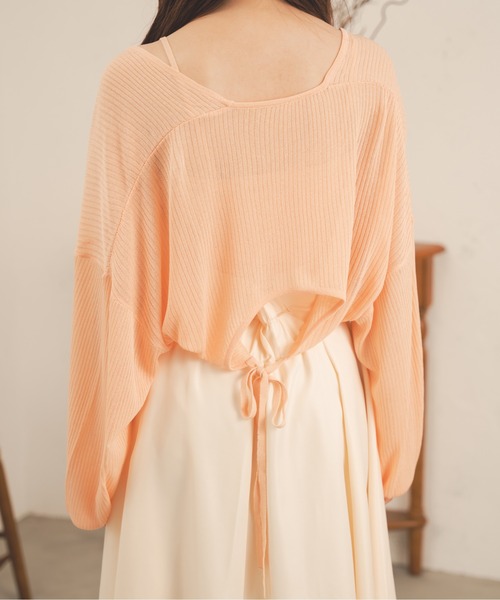 Ambre Neige(アンブルネージュ)の「【セットアイテム】シアーキャミ&ボレロセット/WEB/EC限定商品(アンサンブル・レディース・ダークブラウン/ピンク/アイボリー・FREE)」の12枚目の写真