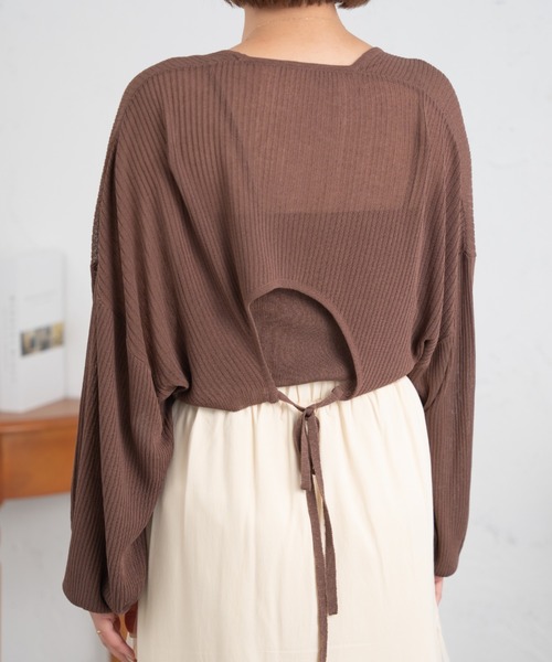 Ambre Neige(アンブルネージュ)の「【セットアイテム】シアーキャミ&ボレロセット/WEB/EC限定商品(アンサンブル・レディース・ダークブラウン/ピンク/アイボリー・FREE)」の9枚目の写真
