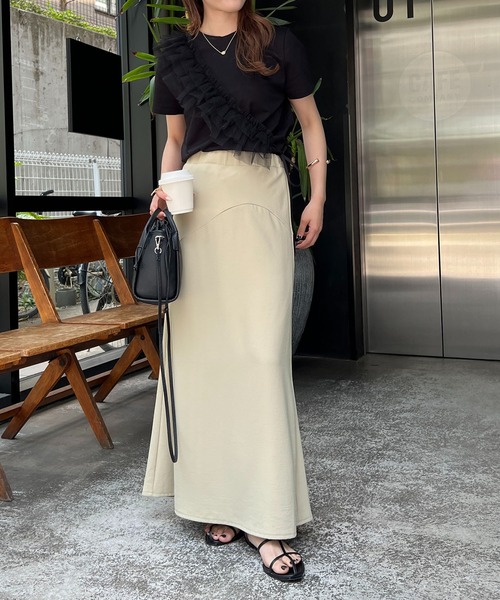 CAPRICIEUX LE'MAGE(カプリシューレマージュ)の「チュールSET Tシャツ(Tシャツ/カットソー・レディース・ブラック/ホワイト/ベージュ・FREE)」の21枚目の写真