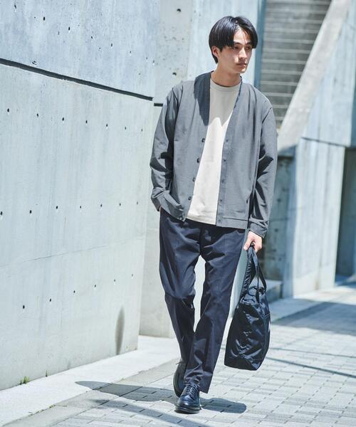 green label relaxing（グリーンレーベルリラクシング）の「DUADRY CLEAN バーズアイ カーディガン -吸水速乾・抗菌-（カーディガン/ボレロ・メンズ・ダークグレー/ベージュ/ネイビー・S/M/XL/L）」の6枚目の写真