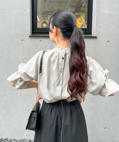 frunco(フランコ)の「various button blouse(シャツ/ブラウス・レディース・ミント/ホワイト/ブルーグレー・FREE)」の15枚目の写真