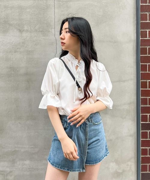 frunco(フランコ)の「various button blouse(シャツ/ブラウス・レディース・ミント/ホワイト/ブルーグレー・FREE)」の22枚目の写真