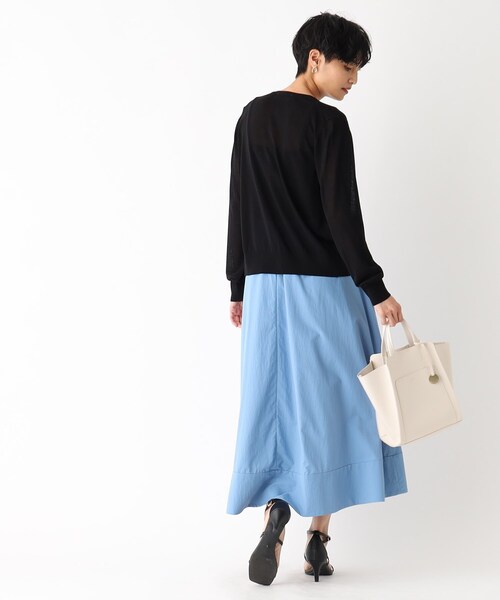 OPAQUE.CLIP（オペークドットクリップ）の「◆アイスタッチ シアーニットカーディガン【接触冷感/洗える】（カーディガン/ボレロ・レディース・ブラック/ライトブルー/ブラウン系/ピンク系/ブルー/チャコールグレー・40/38）」の12枚目の写真