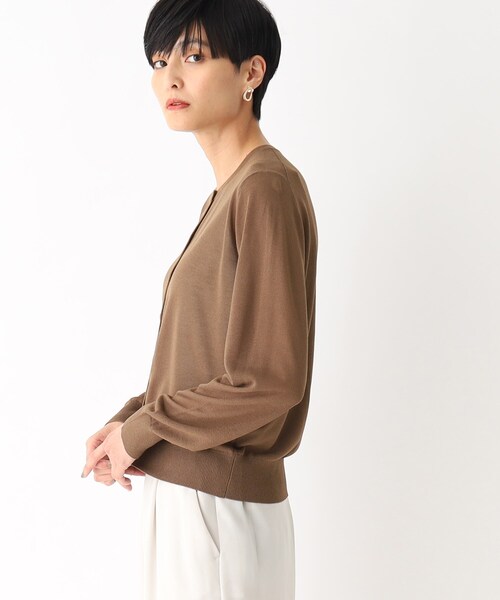 OPAQUE.CLIP（オペークドットクリップ）の「◆アイスタッチ シアーニットカーディガン【接触冷感/洗える】（カーディガン/ボレロ・レディース・ブラック/ライトブルー/ブラウン系/ピンク系/ブルー/チャコールグレー・40/38）」の20枚目の写真