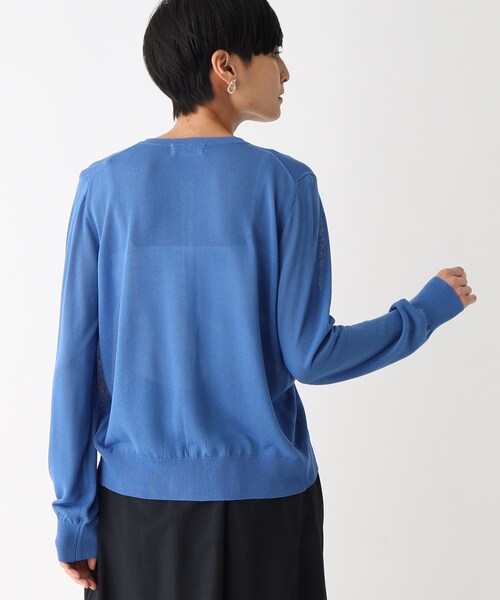 OPAQUE.CLIP（オペークドットクリップ）の「◆アイスタッチ シアーニットカーディガン【接触冷感/洗える】（カーディガン/ボレロ・レディース・ブラック/ライトブルー/ブラウン系/ピンク系/ブルー/チャコールグレー・40/38）」の22枚目の写真