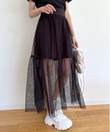 OLIVE des OLIVE | マルチWAYティアードチュールスカート(スカート)