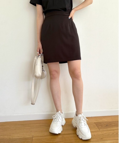 OLIVE des OLIVE（オリーブデオリーブ）の「マルチWAYティアードチュールスカート　1031010330（スカート・レディース・ブラック/オフホワイト・FREE）」の19枚目の写真