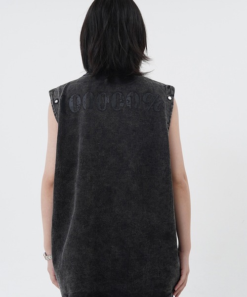 ARULE（アルール）の「『ARULE/アルール』2WAYボタンスリーブピグメントビッグTEE 【CN】（Tシャツ/カットソー・レディース・ブラック・XL/L）」の8枚目の写真