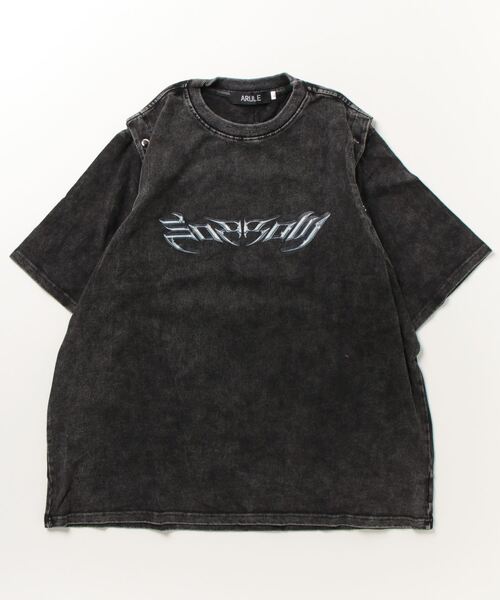 ARULE（アルール）の「『ARULE/アルール』2WAYボタンスリーブピグメントビッグTEE 【CN】（Tシャツ/カットソー・レディース・ブラック・XL/L）」の11枚目の写真