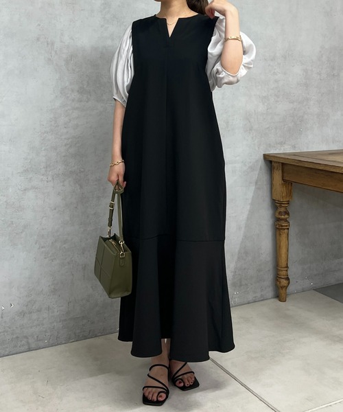 un dix cors（アンディコール）の「【オケージョンドレス/結婚式】シアスリーブワンピース（ワンピース・レディース・ブラック/ライトグレー・FREE）」の17枚目の写真