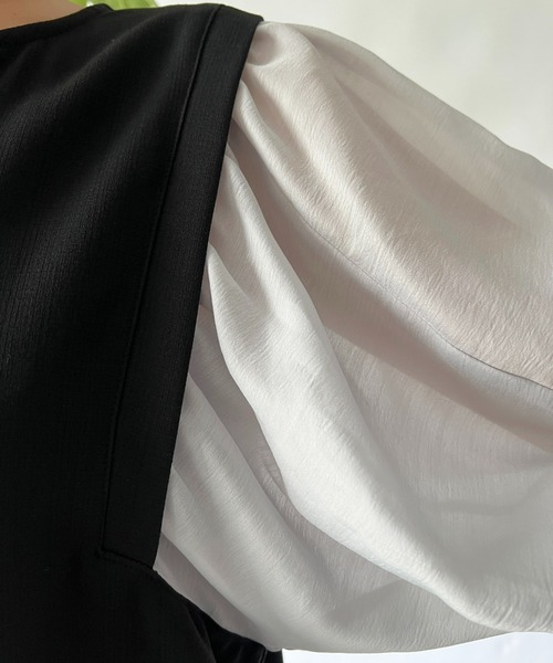 un dix cors（アンディコール）の「【オケージョンドレス/結婚式】シアスリーブワンピース（ワンピース・レディース・ブラック/ライトグレー・FREE）」の21枚目の写真