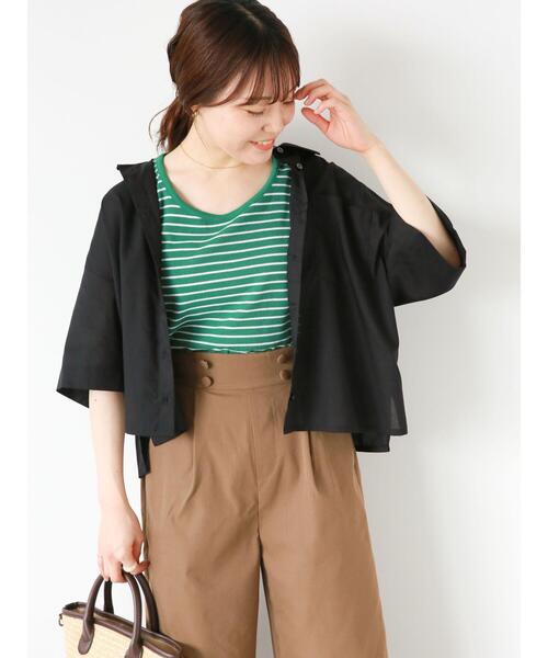 ehka sopo（エヘカソポ）の「ボックスシルエットシャツ（シャツ/ブラウス・レディース・ベージュ/サックスブルー/ブラック/オフホワイト・F）」の11枚目の写真