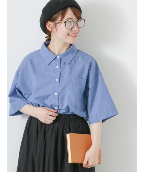 ehka sopo（エヘカソポ）の「ボックスシルエットシャツ（シャツ/ブラウス・レディース・ベージュ/サックスブルー/ブラック/オフホワイト・F）」の20枚目の写真