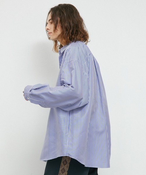 JUNRED（ジュンレッド）の「アソートストライプオーバーシャツ（シャツ/ブラウス・メンズ・グリーン/ブラック/ブルー系その他4/グレー・L/M/S）」の11枚目の写真