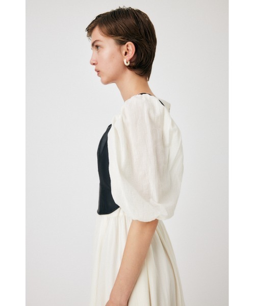 MOUSSY（マウジー）の「F/LEATHER BUSTIER トップス（キャミソール・レディース・ブラック/グレー・1/2）」の14枚目の写真