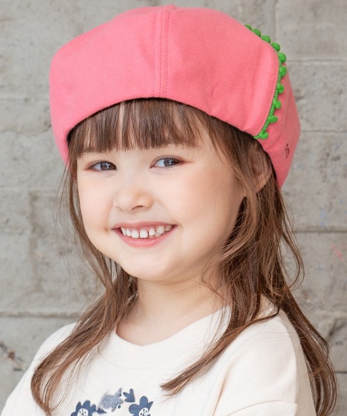 RAGMART（ラグマート）の「ベレー帽（ハンチング/ベレー帽・キッズ・イエロー/ピンク/グリーン/グレー・M/S）」の4枚目の写真