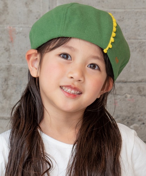 RAGMART（ラグマート）の「ベレー帽（ハンチング/ベレー帽・キッズ・イエロー/ピンク/グリーン/グレー・M/S）」の7枚目の写真