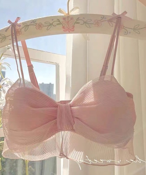 MOLUTOCHIARA(モルトキアラ)の「3color ノンワイヤーブラ 特大リボン 単品(ブラジャー・レディース・ブラック/ピンク/ホワイト・SMALL/LARGE/MEDIUM/X-LARGE)」の8枚目の写真