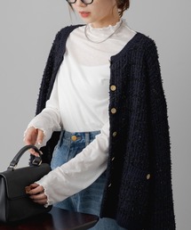 PUAL CE CIN | シアーリブメロープチハイネックプルオーバー(Tシャツ/カットソー)