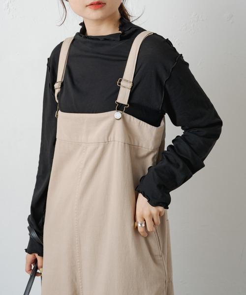 PUAL CE CIN（ピュアルセシン）の「シアーリブメロープチハイネックプルオーバー（Tシャツ/カットソー・レディース・ブラウン/オフホワイト/テラコッタ/ブラック/イエロー・FREE）」の15枚目の写真