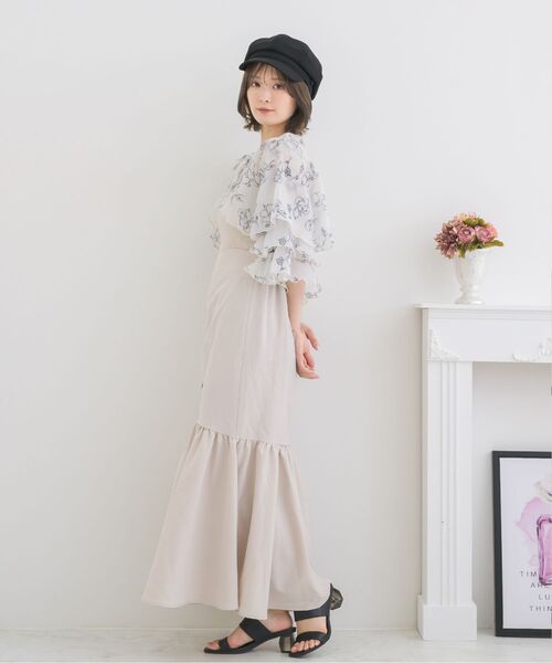 ems excite（エムズエキサイト）の「シャーリングマーメイドSK（スカート・レディース・ピンク/ナチュラル/ブラック・FREE）」の20枚目の写真