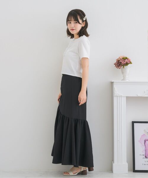 ems excite（エムズエキサイト）の「シャーリングマーメイドSK（スカート・レディース・ピンク/ナチュラル/ブラック・FREE）」の14枚目の写真