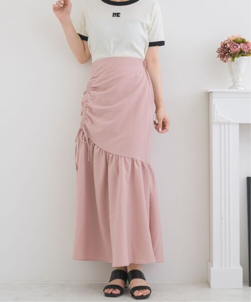 ems excite（エムズエキサイト）の「シャーリングマーメイドSK（スカート・レディース・ピンク/ナチュラル/ブラック・FREE）」の22枚目の写真