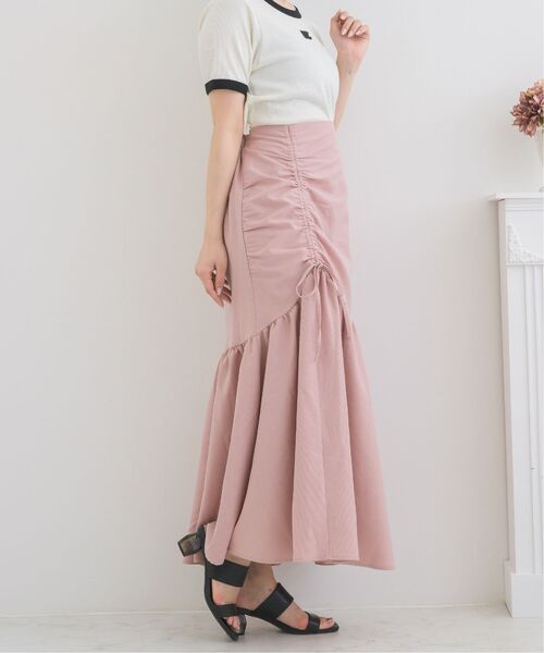 ems excite（エムズエキサイト）の「シャーリングマーメイドSK（スカート・レディース・ピンク/ナチュラル/ブラック・FREE）」の12枚目の写真