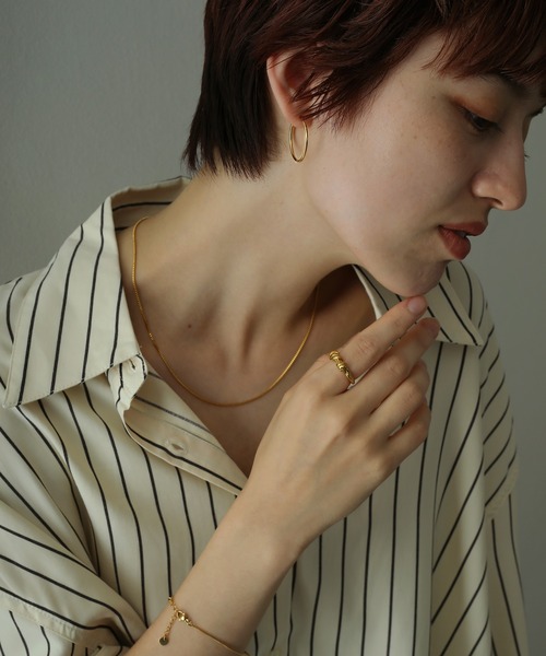 金属アレルギー対応 シンプルフープピアス 25mm 316L（ピアス