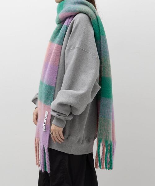 CITEN（シテン）の「＜CITEN＞カラフル チェック ストール（ストール/ショール・レディース・ピンク/イエロー・FREE）」の2枚目の写真