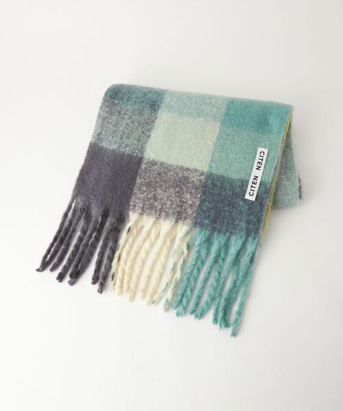 CITEN（シテン）の「＜CITEN＞カラフル チェック ストール（ストール/ショール・レディース・ピンク/イエロー・FREE）」の7枚目の写真