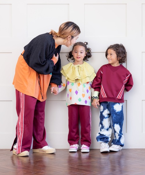 BIG FIELD（ビッグフィールド）の「ライントラックパンツ（90～150cm）（その他パンツ・キッズ・ライトブルー/ワインレッド・130/110/100/150/140/90/120）」の5枚目の写真