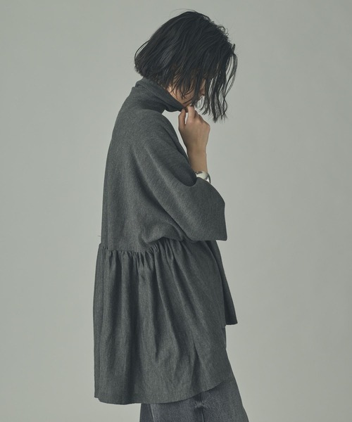 Curensology(カレンソロジー)/ハイネックギャザーニットプルオーバー