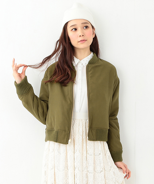 CAROLINA GLASER（カロリナ グレイサー）の「CAROLINA GLASER / リバーシブル ボアブルゾン（ブルゾン・レディース・ブラック/カーキブラウン・ONE SIZE）」の2枚目の写真