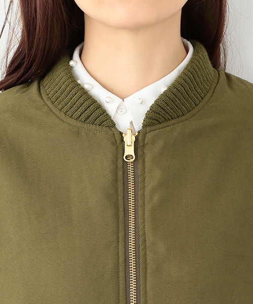 CAROLINA GLASER（カロリナ グレイサー）の「CAROLINA GLASER / リバーシブル ボアブルゾン（ブルゾン・レディース・ブラック/カーキブラウン・ONE SIZE）」の13枚目の写真