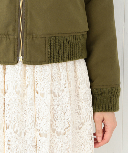 CAROLINA GLASER（カロリナ グレイサー）の「CAROLINA GLASER / リバーシブル ボアブルゾン（ブルゾン・レディース・ブラック/カーキブラウン・ONE SIZE）」の15枚目の写真