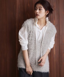 Pierrot | シャギーVネックニットベスト(ベスト)