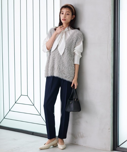 AKTE - [⭐︎shirococo⭐︎]　Vネックシャギーニットベスト 楽天市場】【OUTLET！クーポンで664円】 シャギーベスト